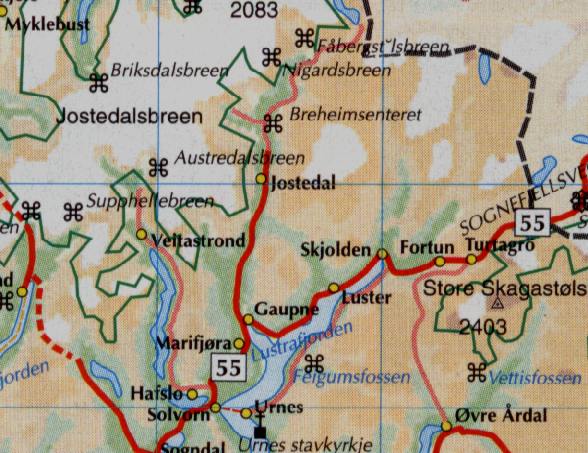 Nigardsbreen-Karte